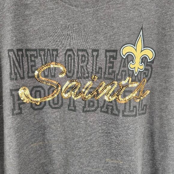 New Orleans Saints Sequin Football NFL Team Apparel Women's XL 1St & Fashion Col - Picture 8 of 12